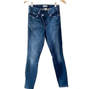 Good American Dark Blue Good Legs Skinny Button Fly Jeans 4 or 27 - Picture 1 of 8
