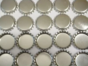 300 1 inch linerless Silver Chrome Bottle Caps for Craft, Necklaces - Picture 1 of 1