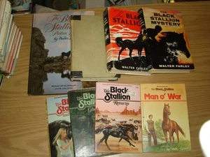 The Black Stallion lot of 8 Walter Farley books hc/pb Man o' War/vintage - Picture 1 of 2