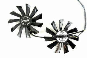 Paire Ventilateurs Ventilateur Refroidisseur pour Carte Graphique MSI R7 260X R9 280 PLD10010B12HH 95mm - Photo 1/1