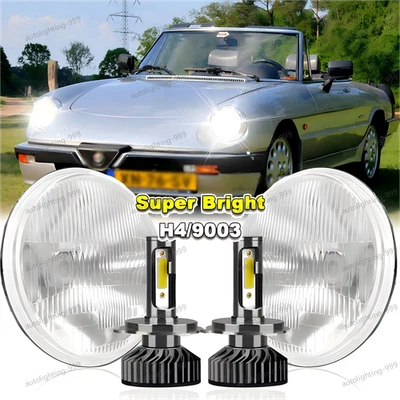 Par de faros LED redondos de 7 pulgadas para Alfa Romeo Spider 1988-1994 Plymouth Foto 1 de 4