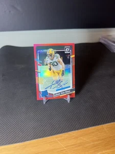 2023 Donruss Optic Rated Rookies Autographs Red #240 Lukas Van Ness RC Auto /75 - Picture 1 of 3