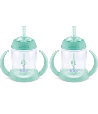 NUK Learner Transition Sippy Cup Removable Handles 5oz 2pk Hot Air Balloons  - Image 1 of 4