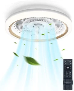 AIGOSTAR VENTILATORE DA SOFFITTO CON LUCE LED REGOLABILE DIMMERABILE TELECOMANDO - Foto 1 di 11