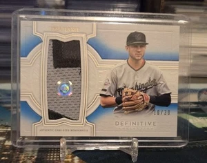 2020 Definitive Baseball Trea Turner Jumbo Patch Blue #/30 Memorial Game Used - Picture 1 of 3