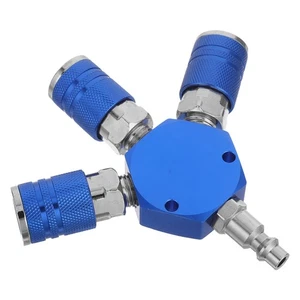 Divisor de aire de accesorios de conexión: acoplador de 3 vías NPT de 1/4 pulgadas - rápido industrial - Imagen 1 de 20