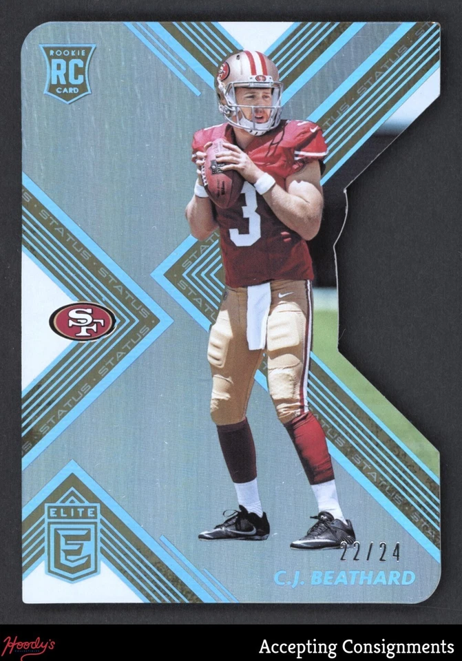 2017 Elite Status Die Cut #158 C.J. Beathard RC ROOKIE 49ERS 22/24 - Image 1 of 2
