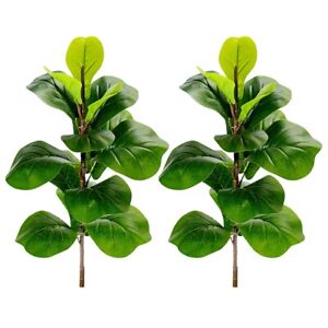 Artificial Plants Fiddle Leaf Fig Faux Ficus Lyrata Tree Fake Green Bushes 