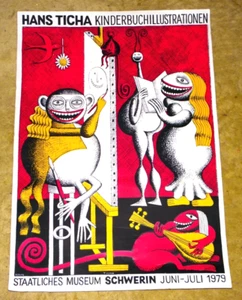 PÓSTER HANS TICHA LIBRO INFANTIL ILUSTRACIONES SCHELIN ALEMANIA 1979 FIRMADO - Imagen 1 de 11