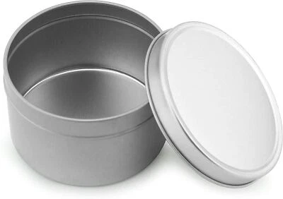 8 oz Seamless Metal Candle Tins Containers with Lids (6-12-24 count) - Image 1 of 3