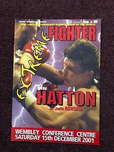 Boxing programme 15th December 2001 Ricky Hatton Light Welterweight World