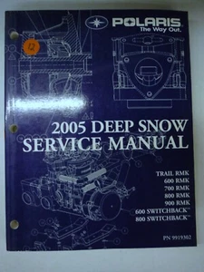 POLARIS 2005 DEEP SNOW OEM SHOP MANUAL SERVICE REPAIR BOOK 9919302 - Imagen 1 de 5