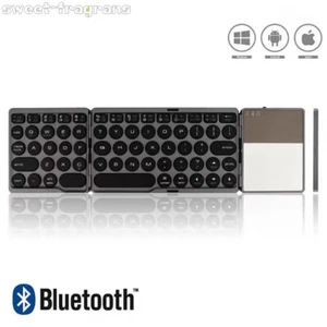 Portable Bluetooth Folding Mini Keyboard With TouchPad Keypad for Tablet iPad - Picture 1 of 10