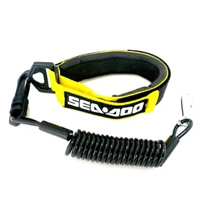 JLP Sea-Doo Replacement Lanyard With Metal Clip Black & Wrist Band Yellow - Bild 1 von 1