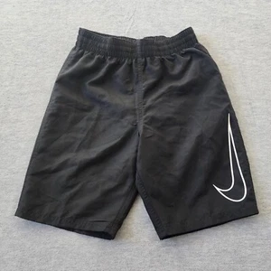 Nike Swoosh Swim Trunks  Boys Medium Black - Picture 1 of 4