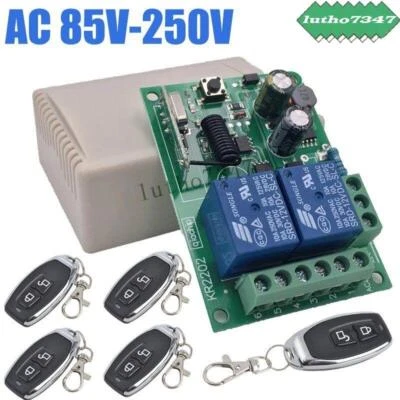 433MHz Funk Universal Garagentor Handsender 5X Fernbedienung +Empfänger AC220V - Bild 1 von 4