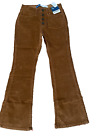Girl's Old Flare, Button Fly High Rise, Stretch, Brown Corduroy Pants Size 12