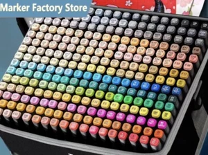 168 Colors Alcohol Markers Set, Double Tipped Markers* Fine & Chisel * USA SHIP - Picture 1 of 11