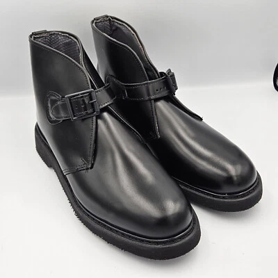 🔥New Bates Lites MEN'S Black Buckle Leather Chukkas E00083 Size 10.5 B - Image 1 of 4