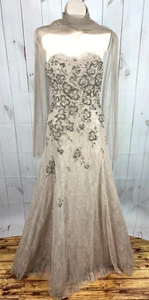 Liancarlo Couture Hand Beaded Chantilly Lace Sequin Strapless Formal Gown Dress - Picture 1 of 23