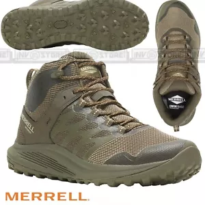 Scarpe MERRELL Nova 3 Tactical Mid WATERPROOF Trekking Boots Anfibi DARK OLIVE - Imagen 1 de 6