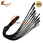 Cat O Nine Tails Leather Floggers Real Cowhide Horse Riding Crops Wooden Handle