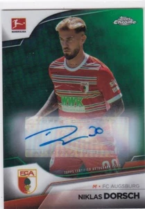 2022-23 Topps Chrome Bundesliga Niklas Dorsch Magenta Auto #34/99 Augsburg - Picture 1 of 2