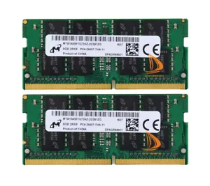 16GB Micron 2x 8GB 2Rx8 PC4-2400T DDR4 2400Mhz 260Pin SODIMM Memory Non-Ecc RAM - Picture 1 of 8