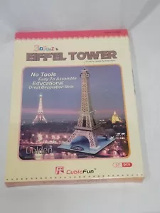 Eiffel Tower 3D Cubic Fun Puzzle - 37 Pieces Brand New Factory Sealed NOS - Picture 1 of 7