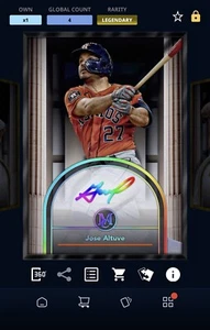 LEGENDARY JOSE ALTUVE 10cc BLACK MUSEUM 24 S.2 FRAMED SIGNATURE-TOPPS DIGTL - Picture 1 of 1