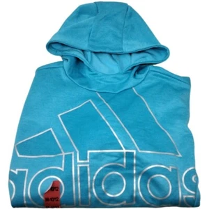 Adidas Badge Of Sport Fleece Hoodie Girl's Medium Blue - Picture 1 of 3