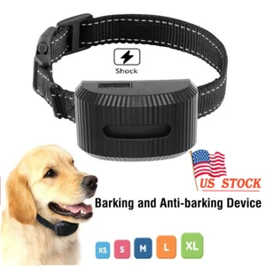 Hundetraining Schockhalsband Anti Bellen Kein Bellen LCD-Bildschirm Wiederaufladbar Automatisch - Bild 1 von 12