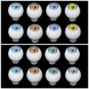 8mm 10mm 12mm 14mm 16mm 22mm Full Round Doll Eyes Blue Brown Green Grey Eyeballs - Picture 1 of 13