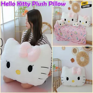 Cute Hello Kitty Plush Toy Soft Cuddly Cat Pillow Cushion for Girls Sofa Pillows - Picture 1 of 14