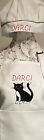 Personalised Embroidered Childrens White Apron And Hat Sets Cat Design