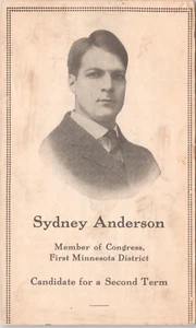 Elect Sydney Anderson Candidate for Congress Minnesota 1st District Postcard - Picture 1 of 7