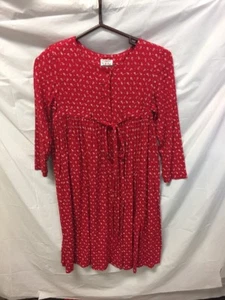 Talbots Kids Red Dress Girls Sz 8 Floral Print - Picture 1 of 5