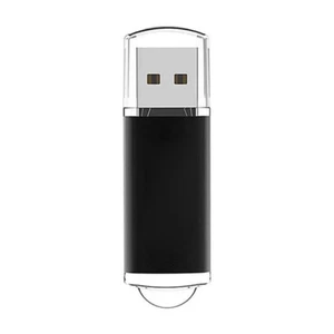 CW10029 High Speed USB 2.0 Flash Drive Clear Cap Thumb Drive (4GB Black) - Afbeelding 1 van 12