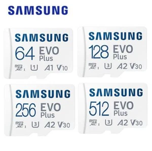 SAMSUNG EVO PLUS 64Gb 128Gb 256Gb 512Gb Micro SD Carte mémoire 160MB/s A2 C10 FR - Zdjęcie 1 z 13