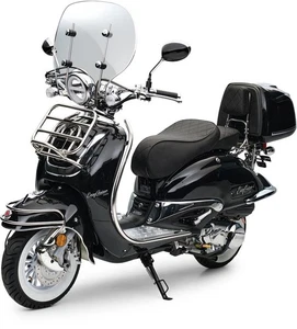 Motorroller 50 ccm Burnout EasyCruiser Schwarz Metallic 45 km/h - Bild 1 von 12