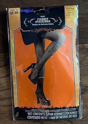 ¡NUEVO!~Disfraz de Halloween Medias de Red para Adultos~Talla grande para todos~Cintura 34"-42" Foto 1 de 2