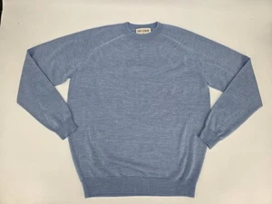 VOLLEBAK PLANET EARTH SWEATER MEN'S SIZE LARGE LIGHT BLUE - Picture 1 of 11