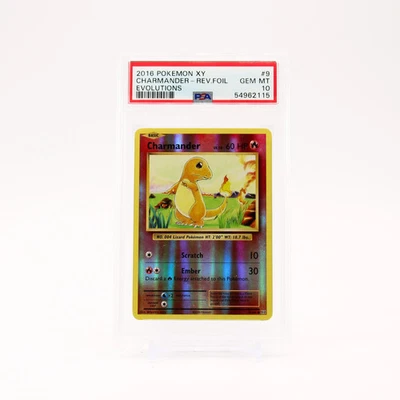 Charmander - 9/108 PSA 10 Evolutions Reverse Holo Pokemon - GEM MT - Image 1 of 2