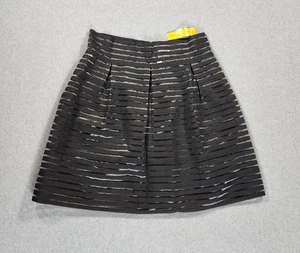 NUEVO CON ETIQUETAS Falda Negra Plisada Superpuesta Touch Me Para Mujer Talla 2X Rayas Forrada con Perlas Fiesta - Imagen 1 de 22