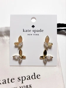 Pendientes colgantes Kate Spade mariposa transparentes - Imagen 1 de 3