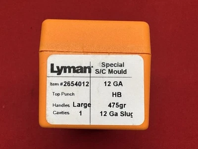 Lyman 12 Gauge HB Slug 475 gr Bullet Mold #2654012 - Image 1 of 3
