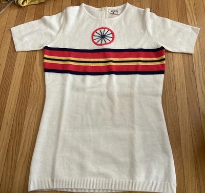 Jersey Rosanna acrílico vintage | mediano | rueda cosida a mano a rayas  Foto 1 de 4