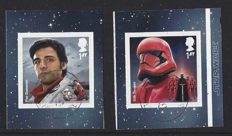 GREAT BRITAIN 2019 STAR WARS SELF ADHESIVE BOOKLET PAIR FINE USED - Image 1 of 1