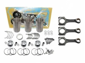 New Rebuild Kit+3pcs Connecting Rod For Kubota D782 Engine ZD1011 ZD321 ZG332P - Picture 1 of 9