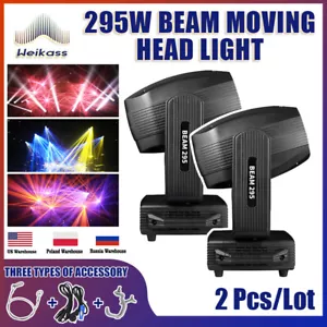 2Pcs 295W Beam Moving Head Light DMX Stage Lighting For Wedding DJ Disco Party - Picture 1 of 12